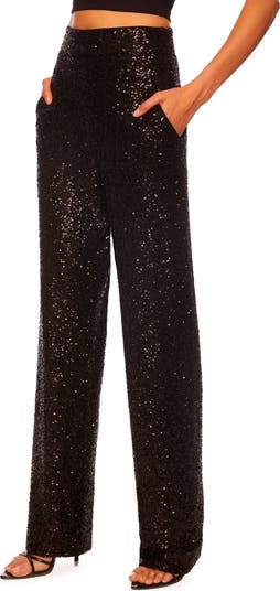 Susana Monaco Sequin Drawstring Jogger Pants Size XS