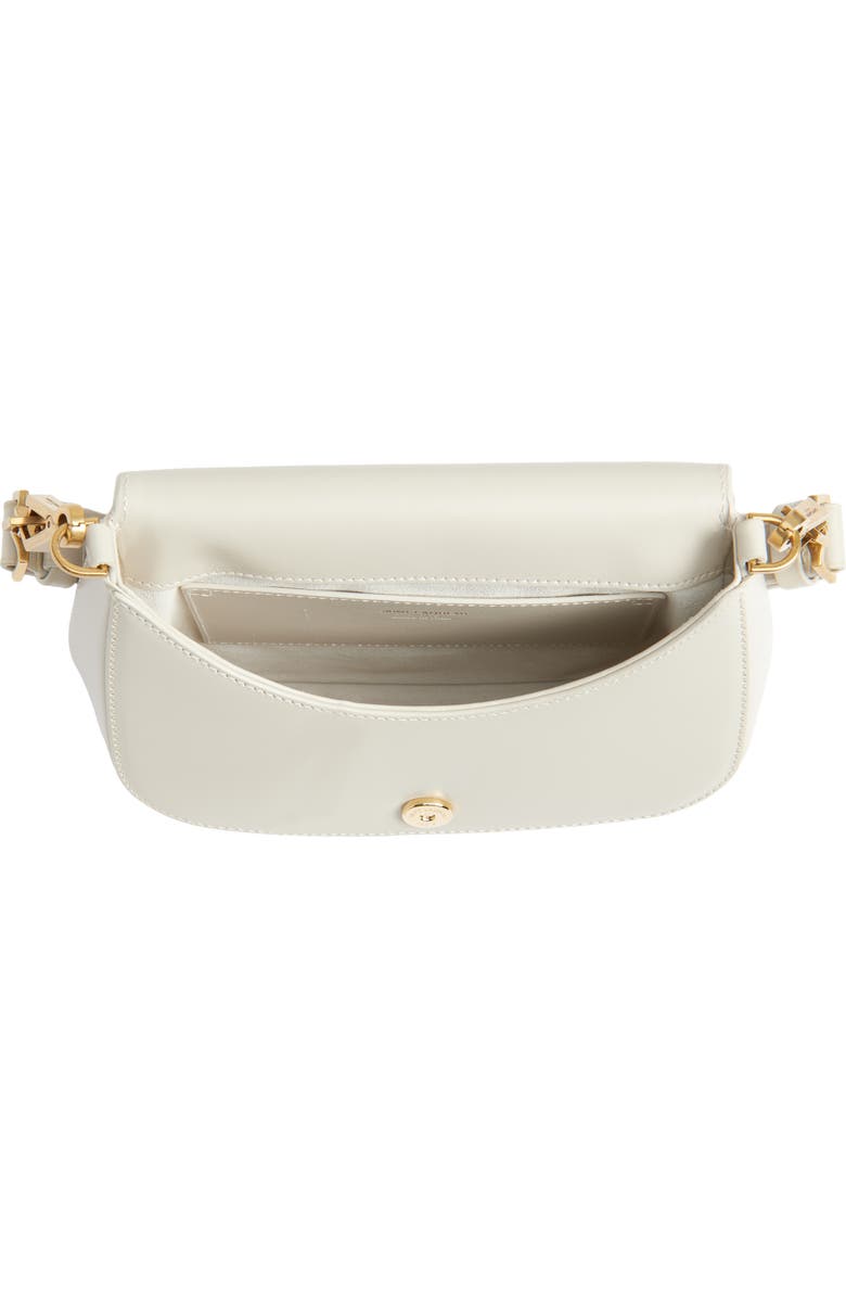 Saint Laurent Mini Voltaire Box Leather Top Handle Bag, Alternate, color, Blanc Vintage