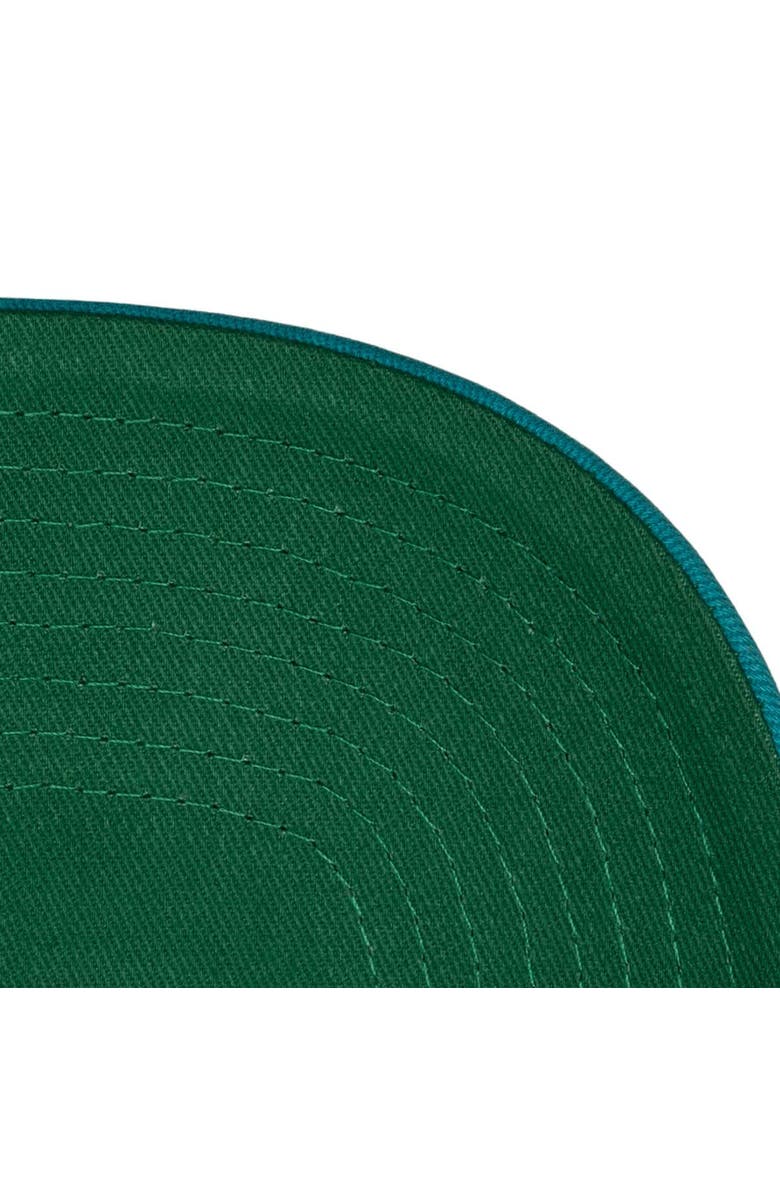 Mitchell & Ness Men's Mitchell & Ness Cream/Teal Charlotte Hornets Soul Festival Staggered Zag Pro Crown Snapback Hat, Alternate, color, 