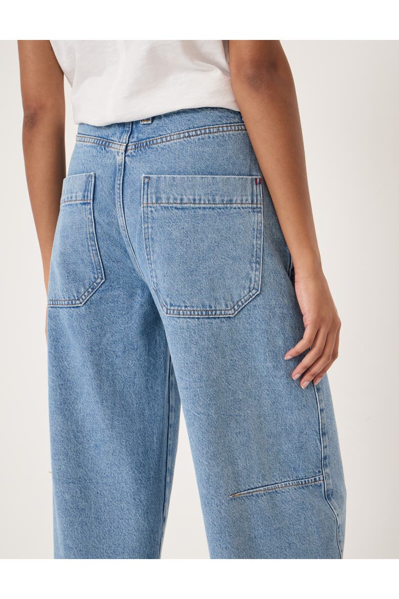 Bree Horseshoe Barrel Leg Jeans, Alternate, color, Classic Blue
