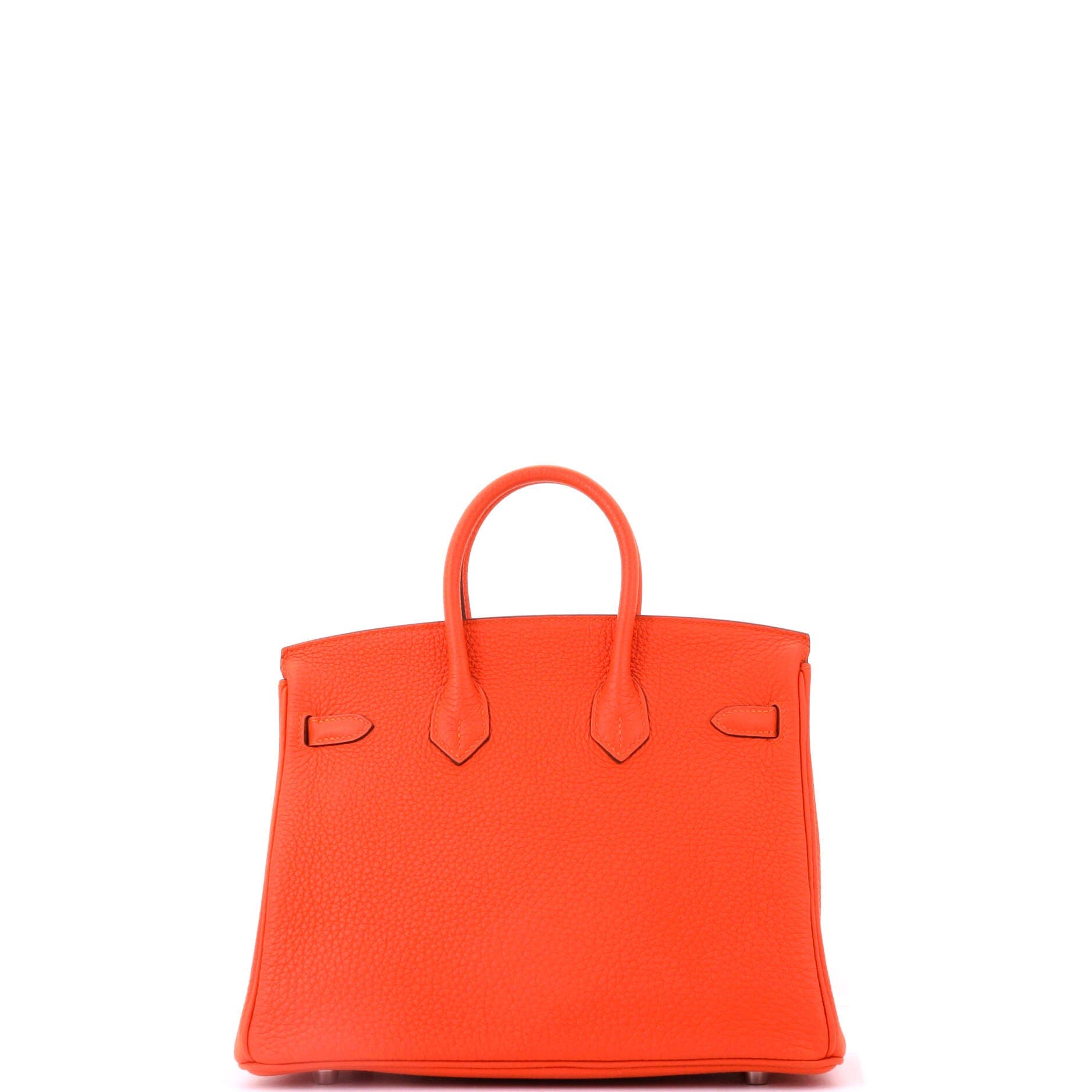 Pre-Owned Hermes Birkin Handbag Orange Togo with Palladium Hardware 25, Alternate, color, Feu