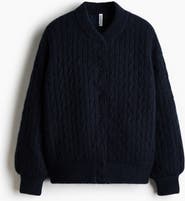 H&M Cable-knit Bomber Jacket