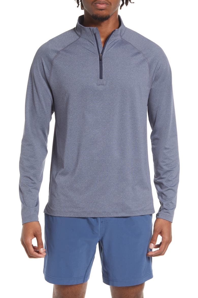 Workout Quarter Zip Sweatshirt, Main, color, NAVY
