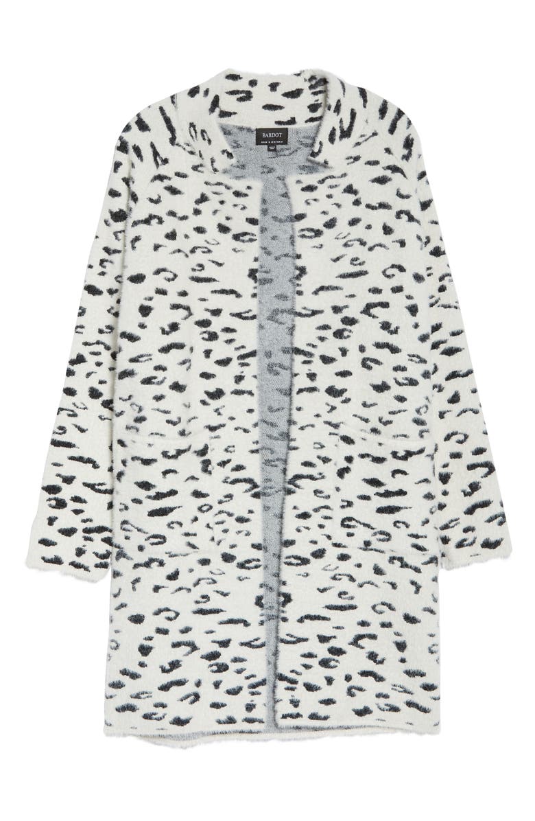 Bardot Leopard Print Faux Fur Coat, Alternate, color, 