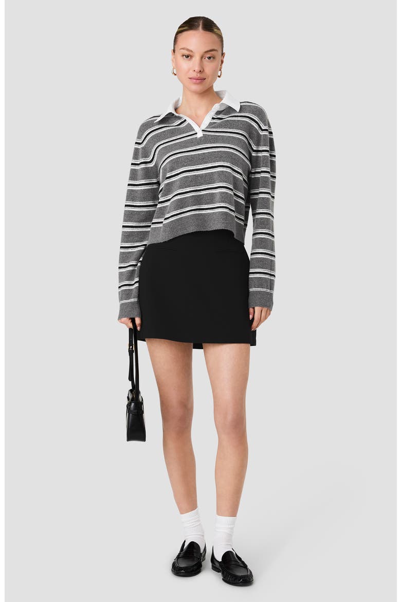 Yulia Stripe Polo Sweater, Alternate, color, CAMPUS STRIPE