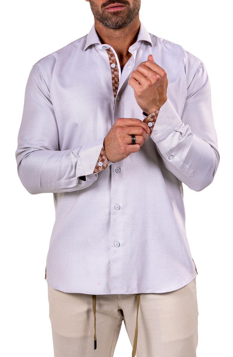 Maceoo Eins Marthy Contemporary Fit Button-Up Shirt, Alternate, color, 