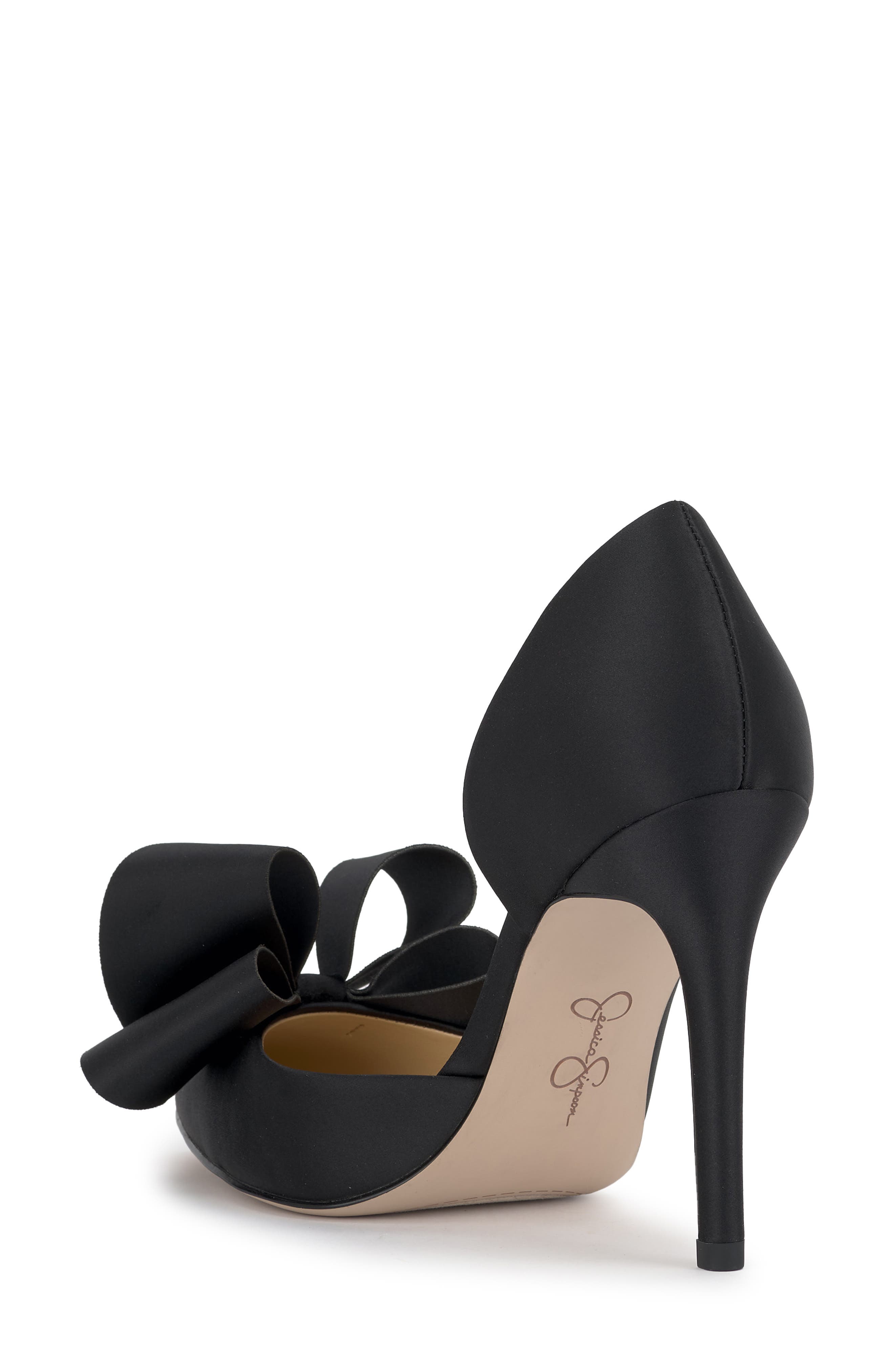 Jessica Simpson Penari Pointed Toe Half d'Orsay Pump, Alternate, color, Black
