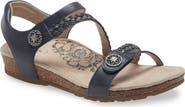 Aetrex Jillian Braided Leather Strap Sandal
