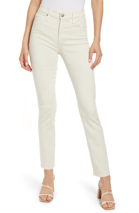Mari High Waist Slim Ankle Straight Leg Jeans