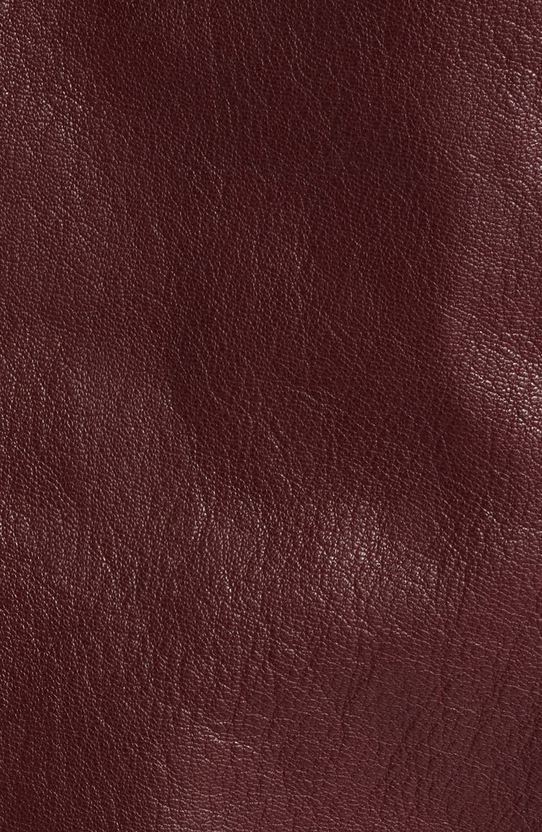 Wax London Kendal Leather Jacket, Alternate, color, Cherry