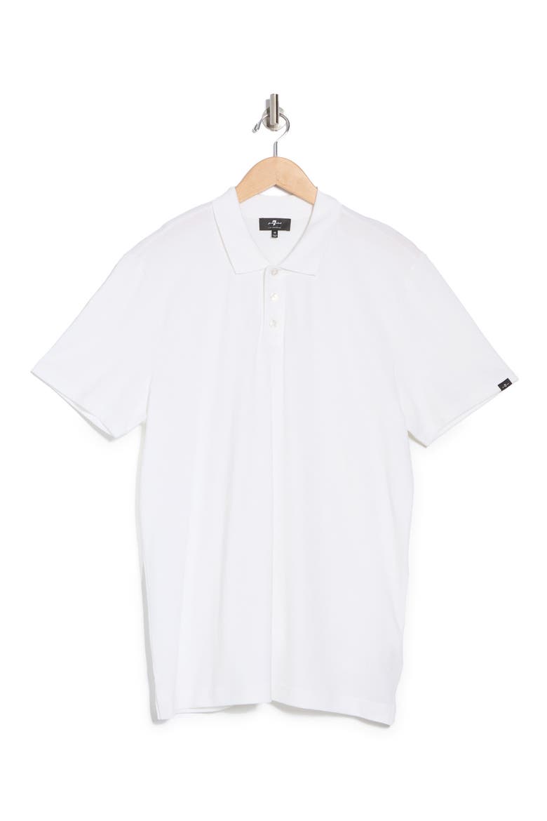 Short Sleeve Cotton Piquè Polo, Alternate, color, WHITE