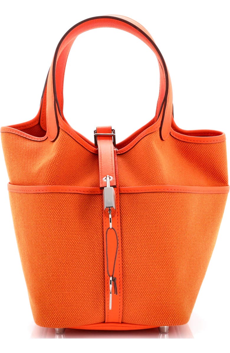 Pre-Owned Hermes Cargo Picotin Lock Bag Canvas and Swift PM, Main, color,