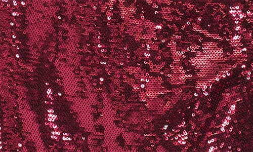 Hugo Boss Boss Ebiba Sequin Long Sleeve Dress In Burgundy