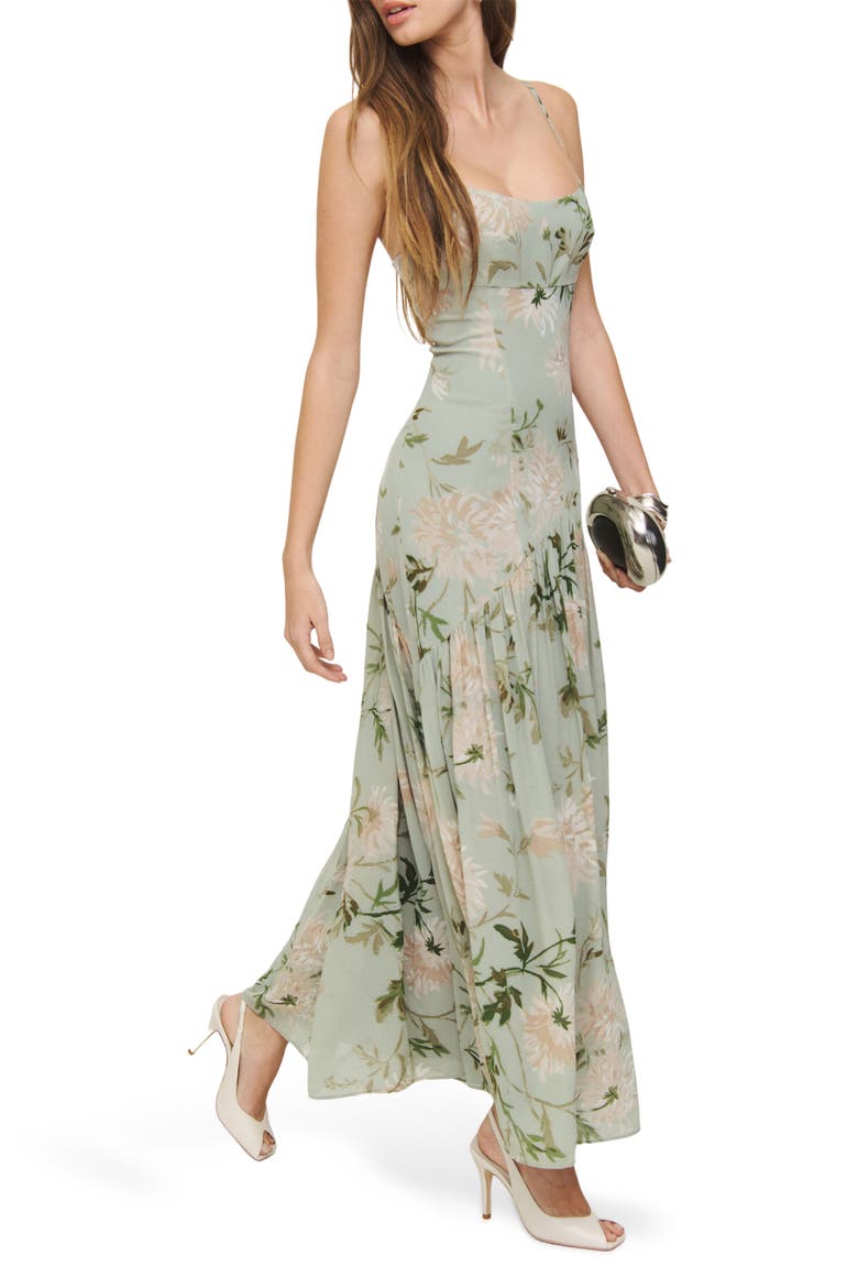 Catana Floral Georgette Maxi Dress, Alternate, color, PERGOLA