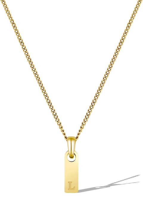 Men's Initial Pendant Necklace