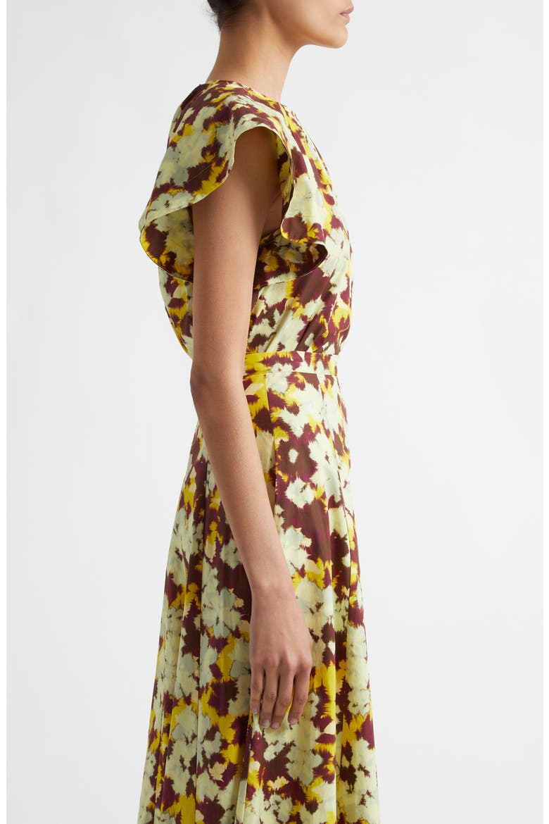 Rumi Print Flutter Sleeve Top, Alternate, color, ACACIA