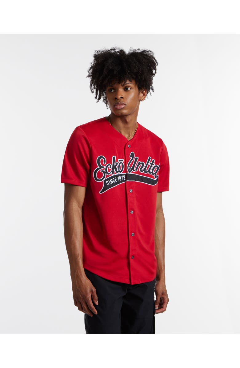 Ecko Unltd. Hit Parade Button Front Top, Alternate, color, True Red