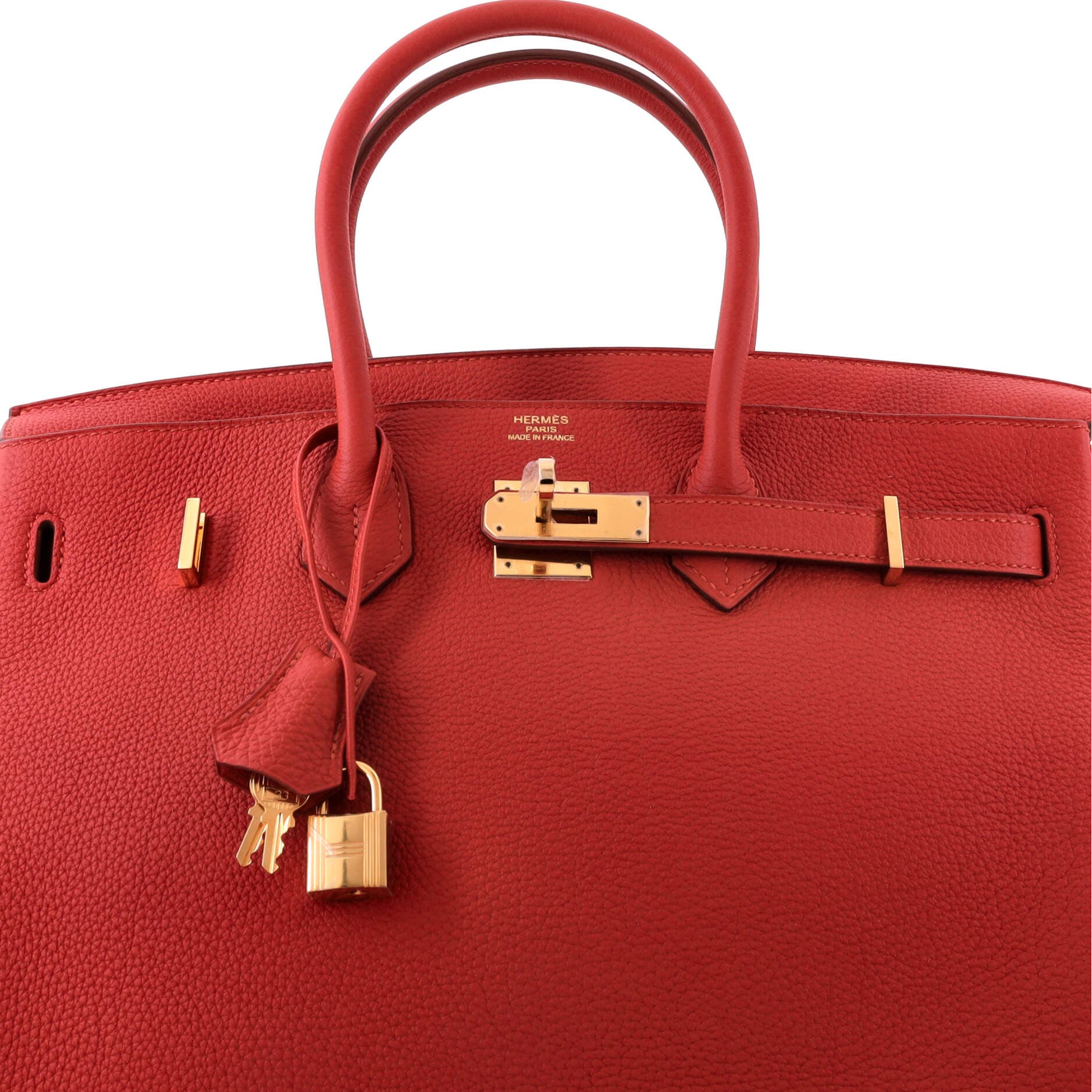 Birkin Handbag Red Togo with Gold Hardware 35, Alternate, color, Red