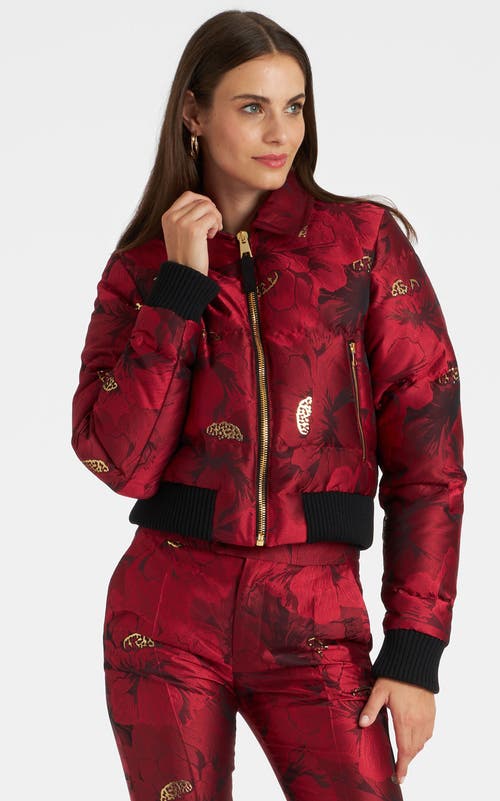 La Doublej La Comasca Puffer Bomber In Red