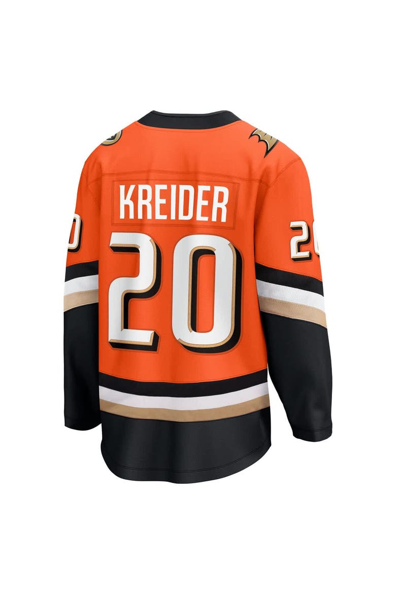 Men's Fanatics Chris Kreider Orange Anaheim Ducks Home Breakaway Jersey, Alternate, color, Orange