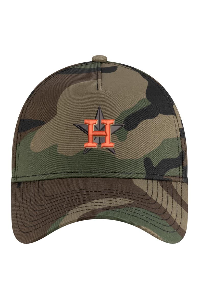 Men's New Era Camo Houston Astros Woodland Team Pop 9FORTY A-Frame Adjustable Hat, Alternate, color, Camo