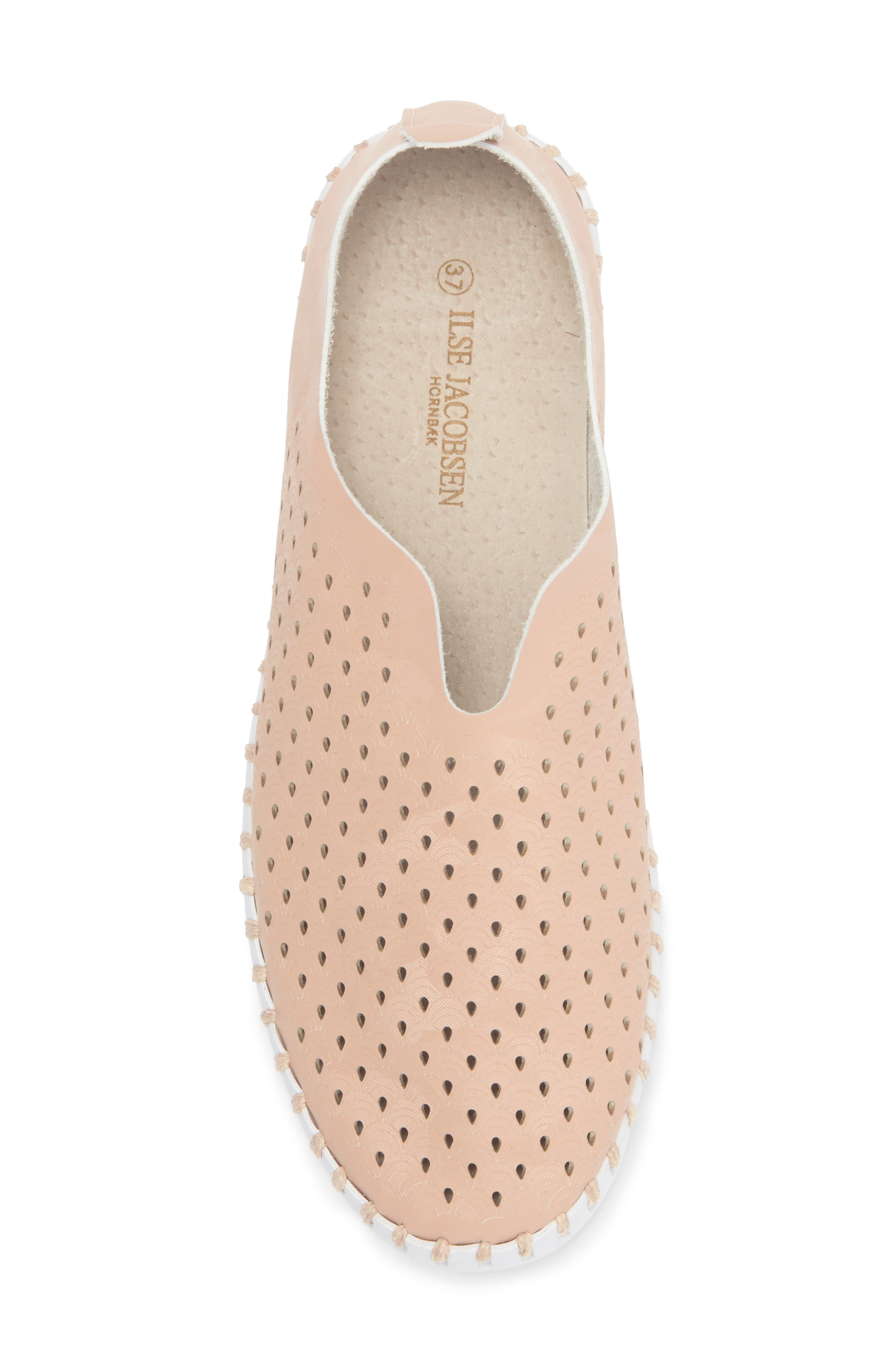 Ilse Jacobsen Tulip 139 Perforated Slip-On Sneaker, Alternate, color, Adobe Rose