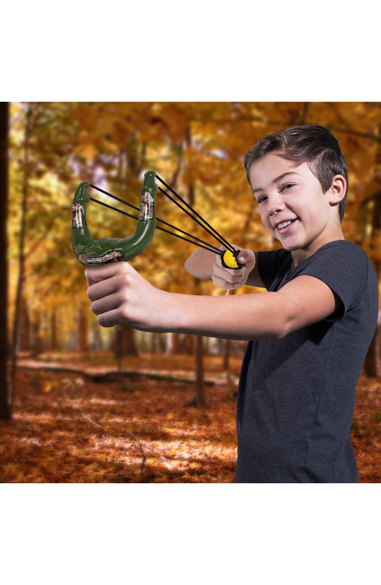 REALTREE Handheld Slingshot Set Green, 10Pcs, Alternate, color,