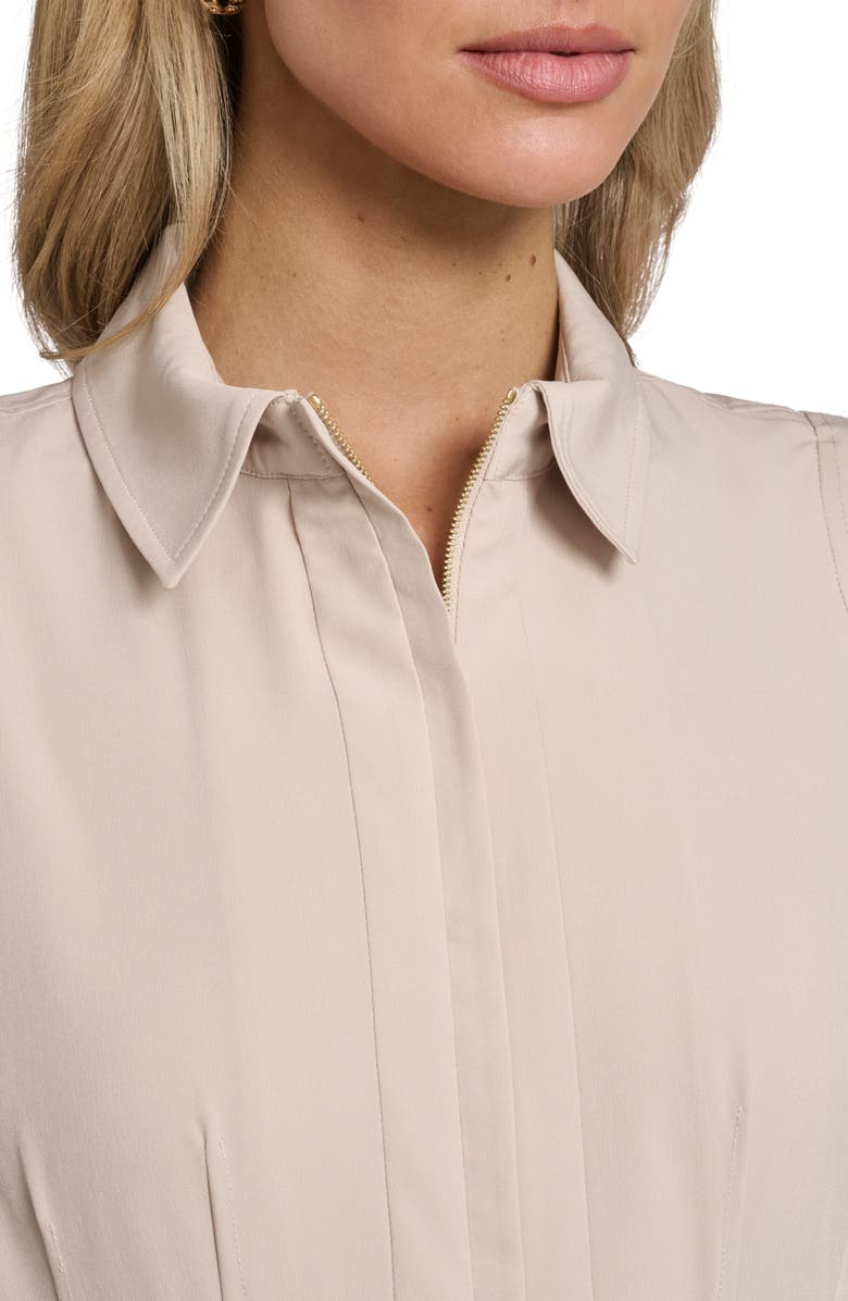 Calvin Klein Commuter Sleeveless Shirtdress, Alternate, color, Khaki