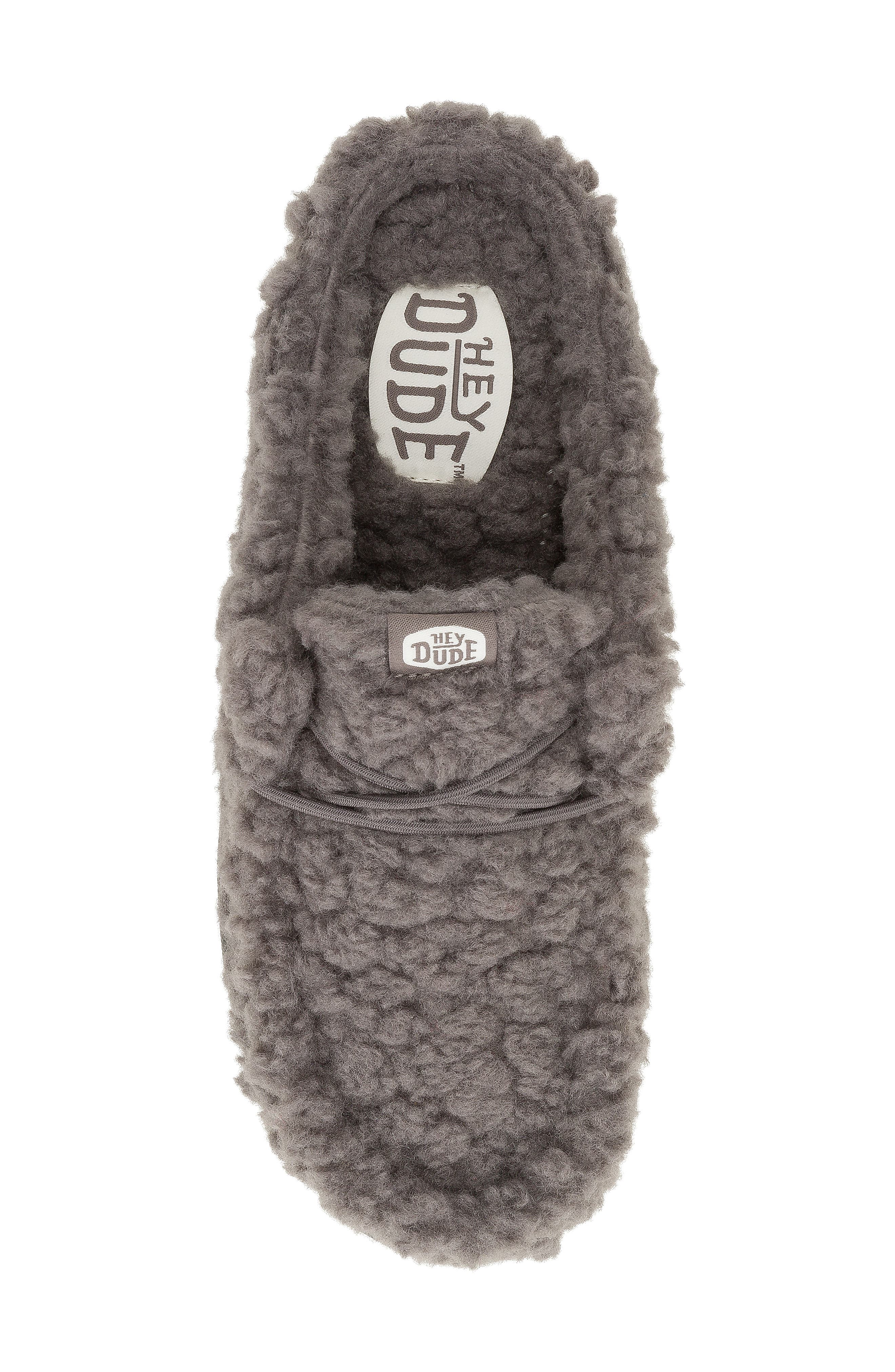 Hey Dude Wally Faux Shearling Slipper, Alternate, color, Granite Grey