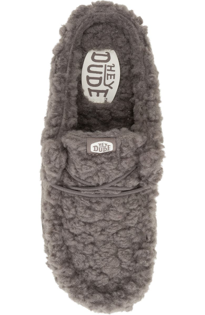 Hey Dude Wally Faux Shearling Slipper, Alternate, color, Granite Grey