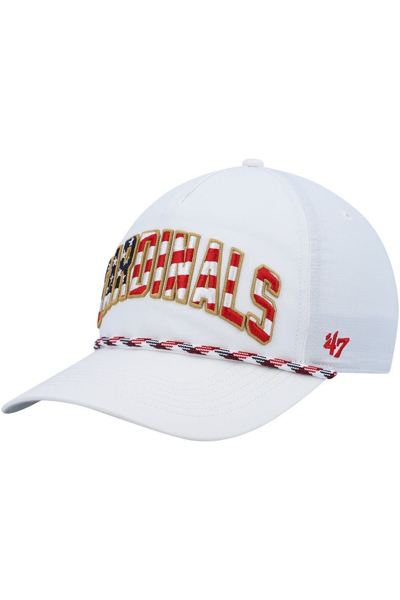Men's '47 White St. Louis Cardinals Flag Flutter Hitch Snapback Hat, Main, color, White