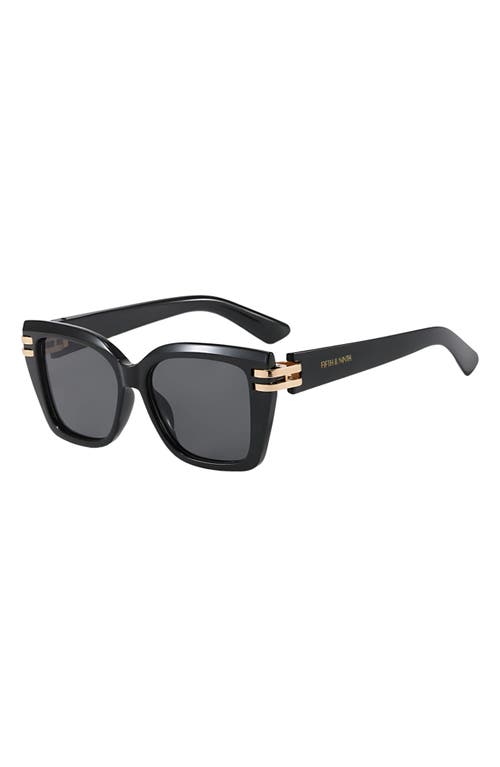 Fifth & Ninth Paige 48mm Polarized Small Geometric Sunglasses In Black