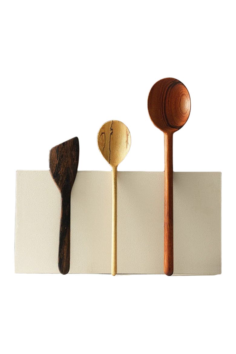 Handcarved Kitchen Utensils - Set of 3, Alternate, color, Brown