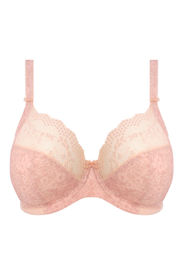 Lucie Full Figure Underwire Plunge Bra, Alternate, color, PALE BLUSH