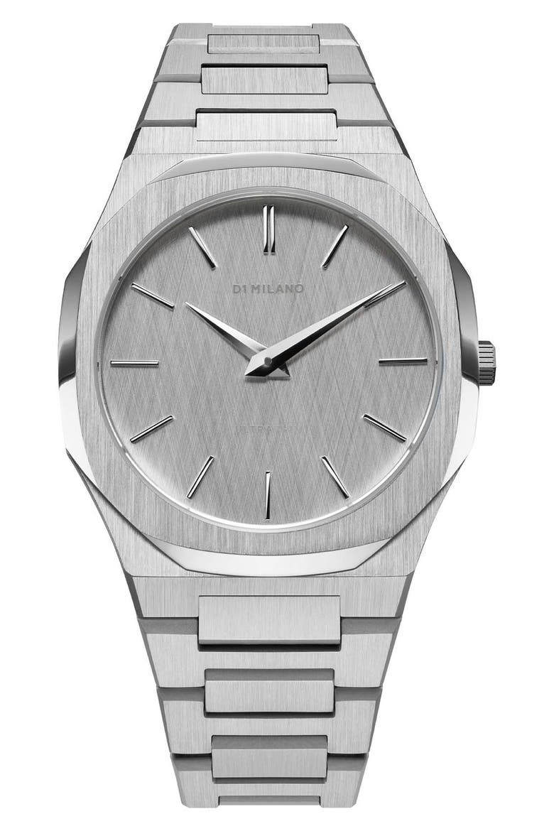 Ultrathin Bracelet Watch, 40mm, Main, color, SILVER