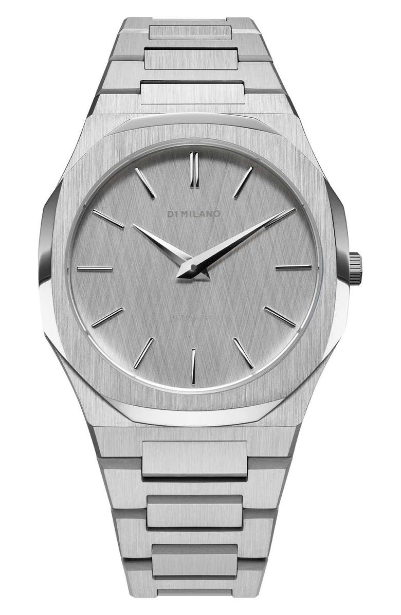 D1 Milano Ultrathin Bracelet Watch, 40mm, Main, color, Silver