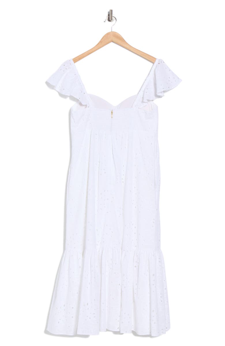 Lilly Pulitzer<sup>®</sup> Lantana Flutter Sleeve Dress, Alternate, color, Resort White Tropical