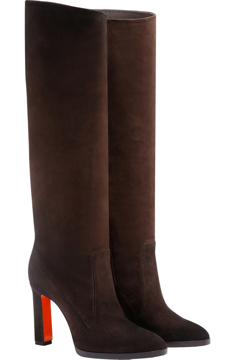 Santoni Women's suede high-heel boot, Alternate, color,