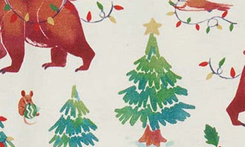 Hatley Kids' Holiday Animals Fitted Two-piece Pajamas In Multi