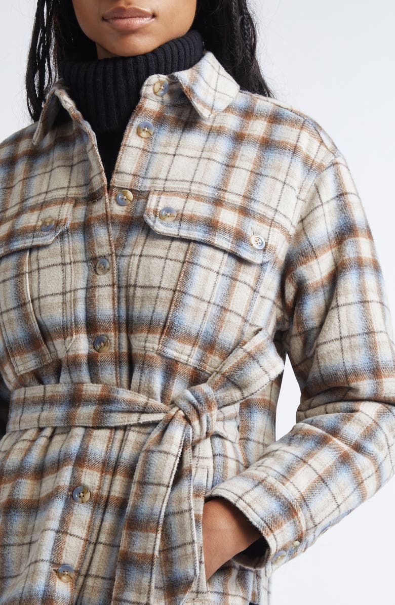 Veronica Beard Mikaela Plaid Shacket, Alternate, color, 
