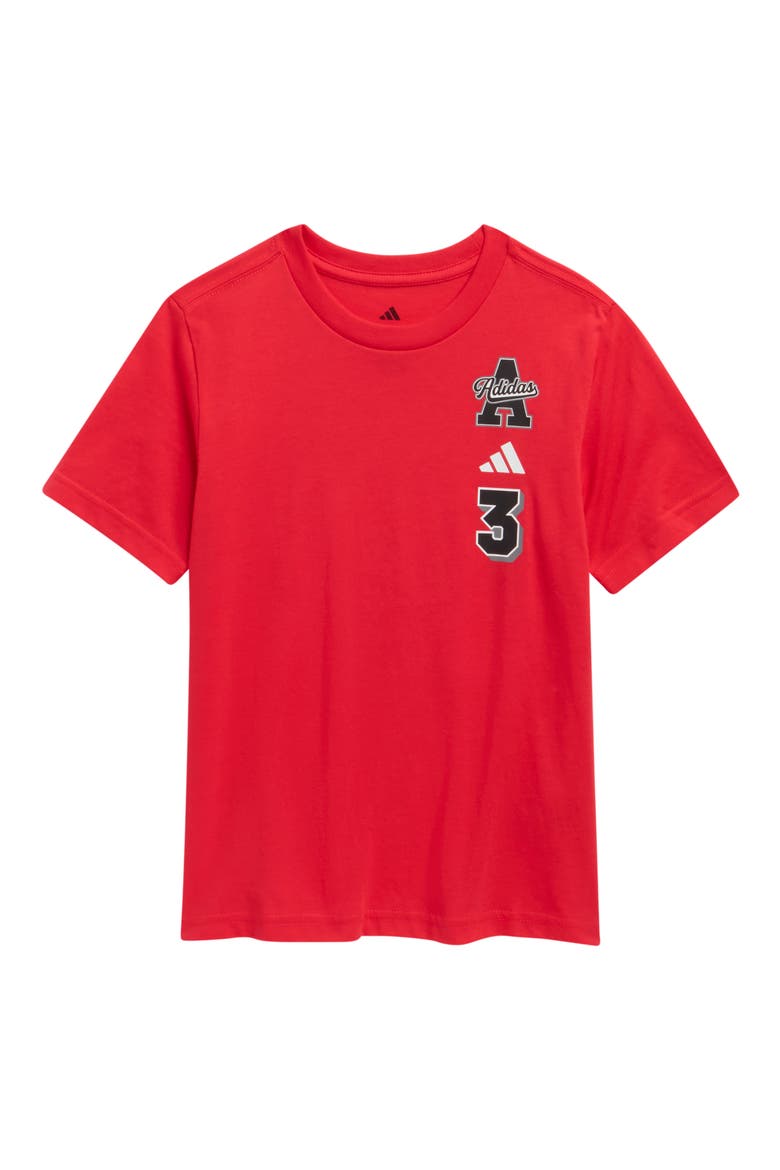 Kids' Collegiate Patch Graphic T-Shirt, Main, color, PURE RUBY