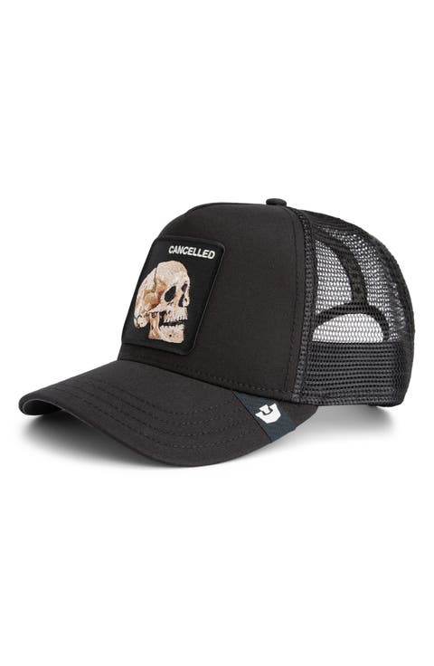 The Cancelled Skull Patch Snapback Trucker Hat
