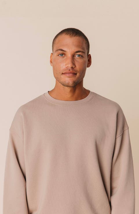 Men's Organic Cotton Teddy Oversized Crewneck