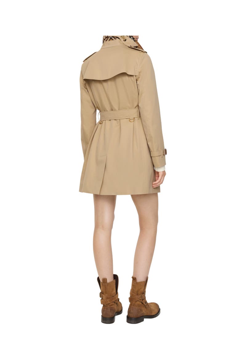Short Kensington Heritage Trench Coat, Alternate, color, Honey beige
