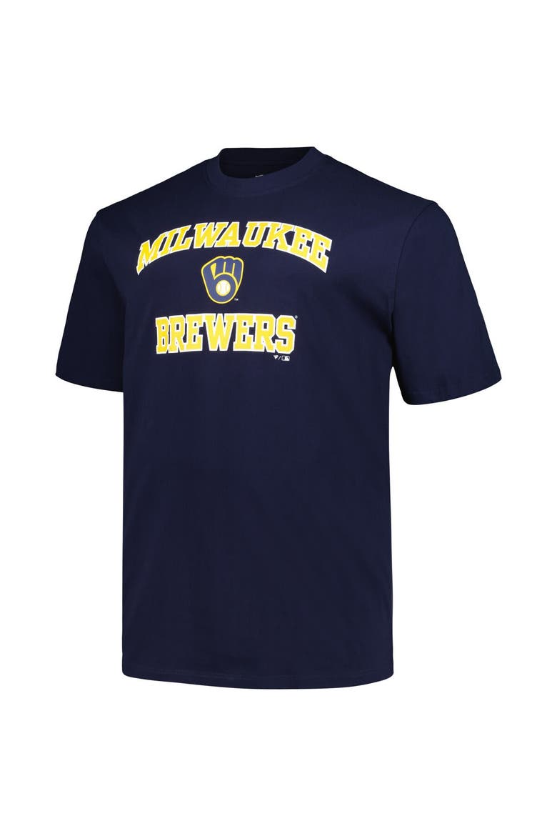 Men's Profile Navy Milwaukee Brewers Big & Tall Heart & Soul T-Shirt, Alternate, color, Navy