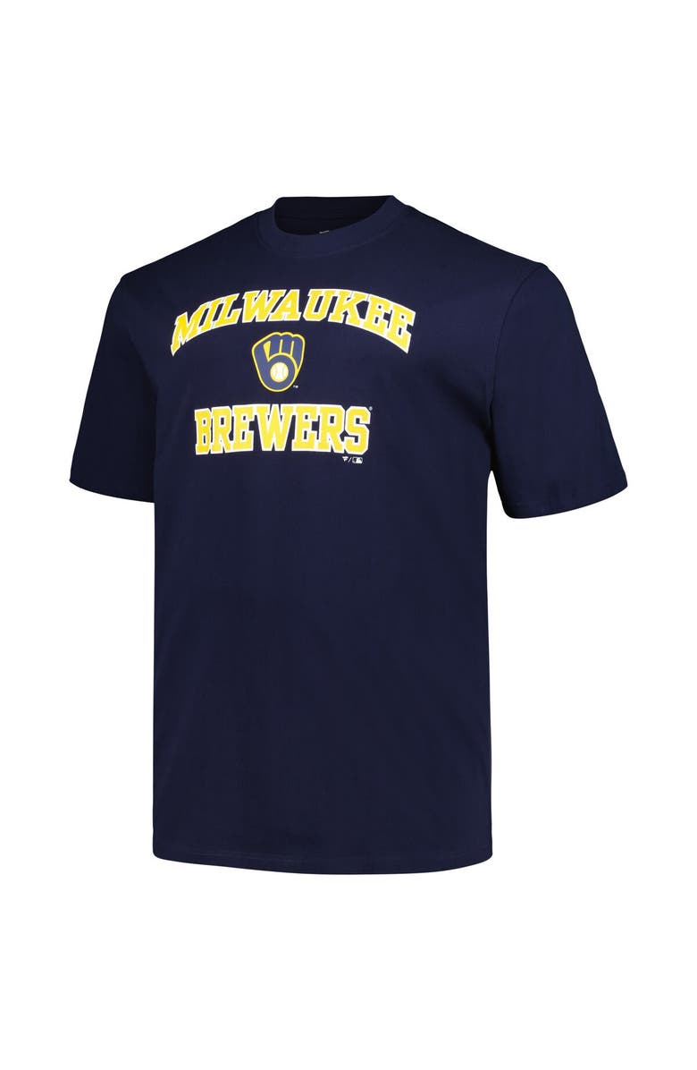PROFILE Men's Profile Navy Milwaukee Brewers Big & Tall Heart & Soul T-Shirt, Alternate, color, Navy