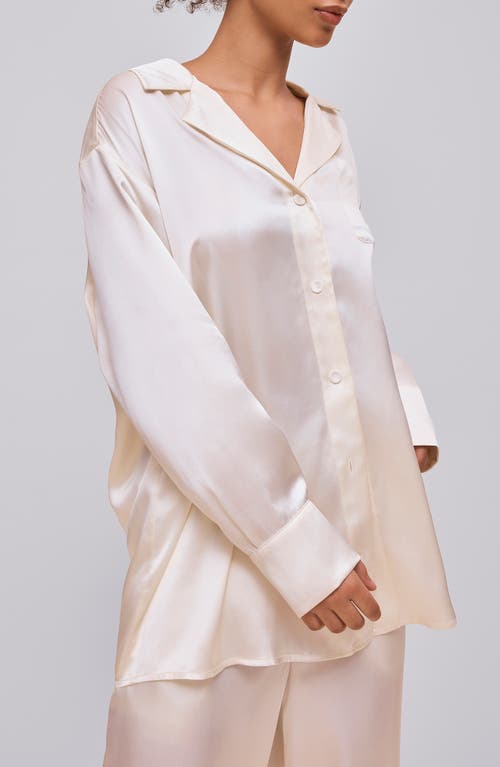 Papinelle Audrey Oversize Mulberry Silk Pajama Top