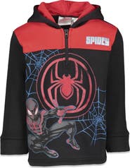 Marvel Spider-Man Fleece Quarter-Zip Hoodie