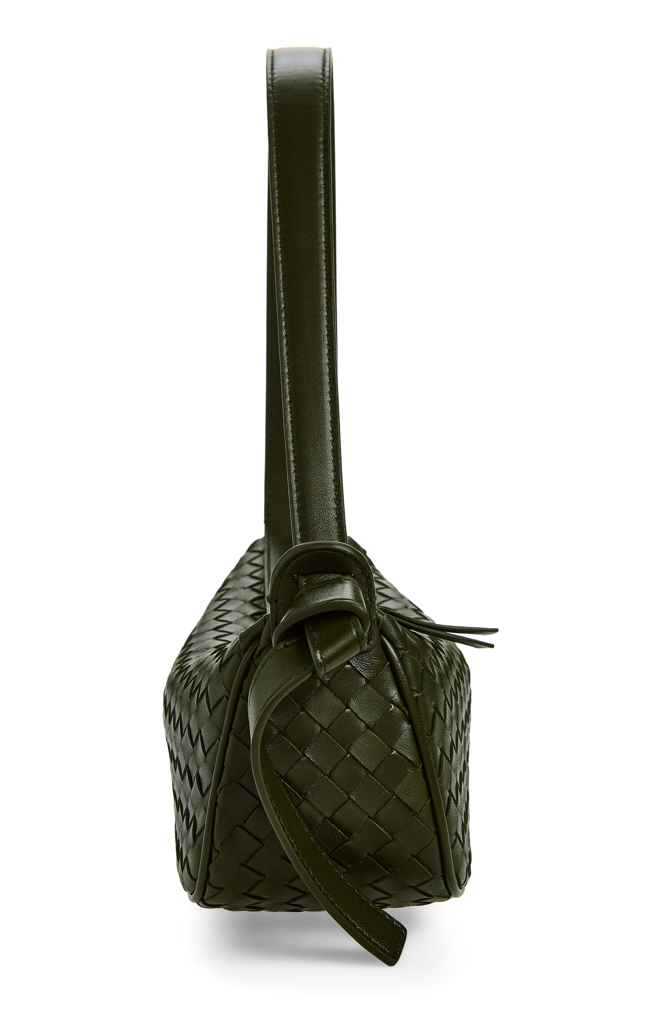 Nodo Leather Shoulder Bag, Alternate, color, 3740 BARK GREEN-GOLD