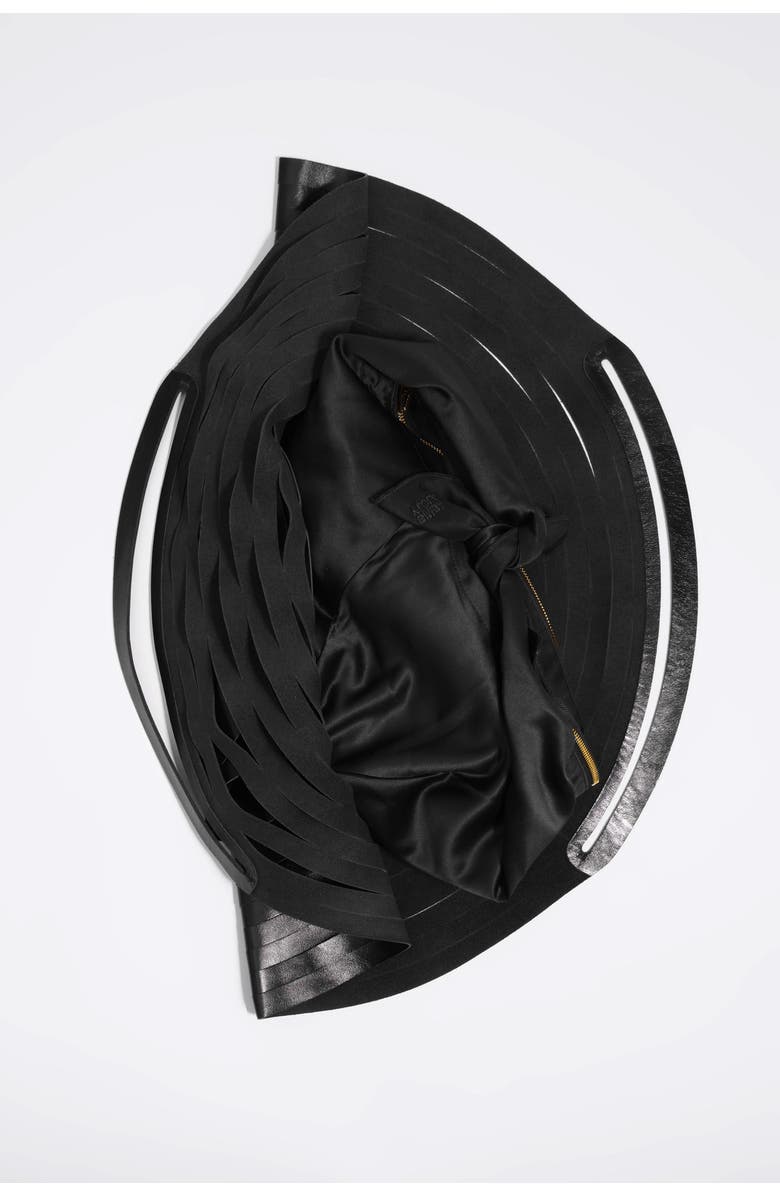 Bimba y Lola Leather Cala Bag, Alternate, color, Black